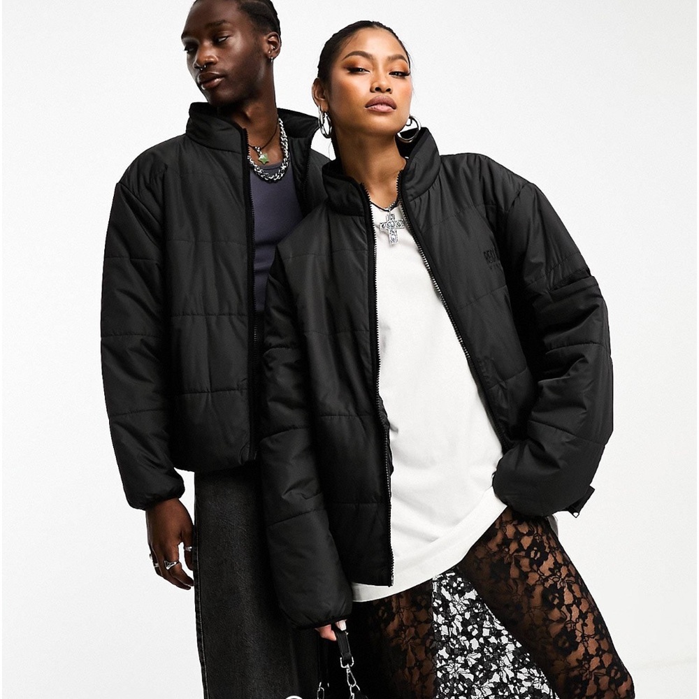 Black puffer jacket